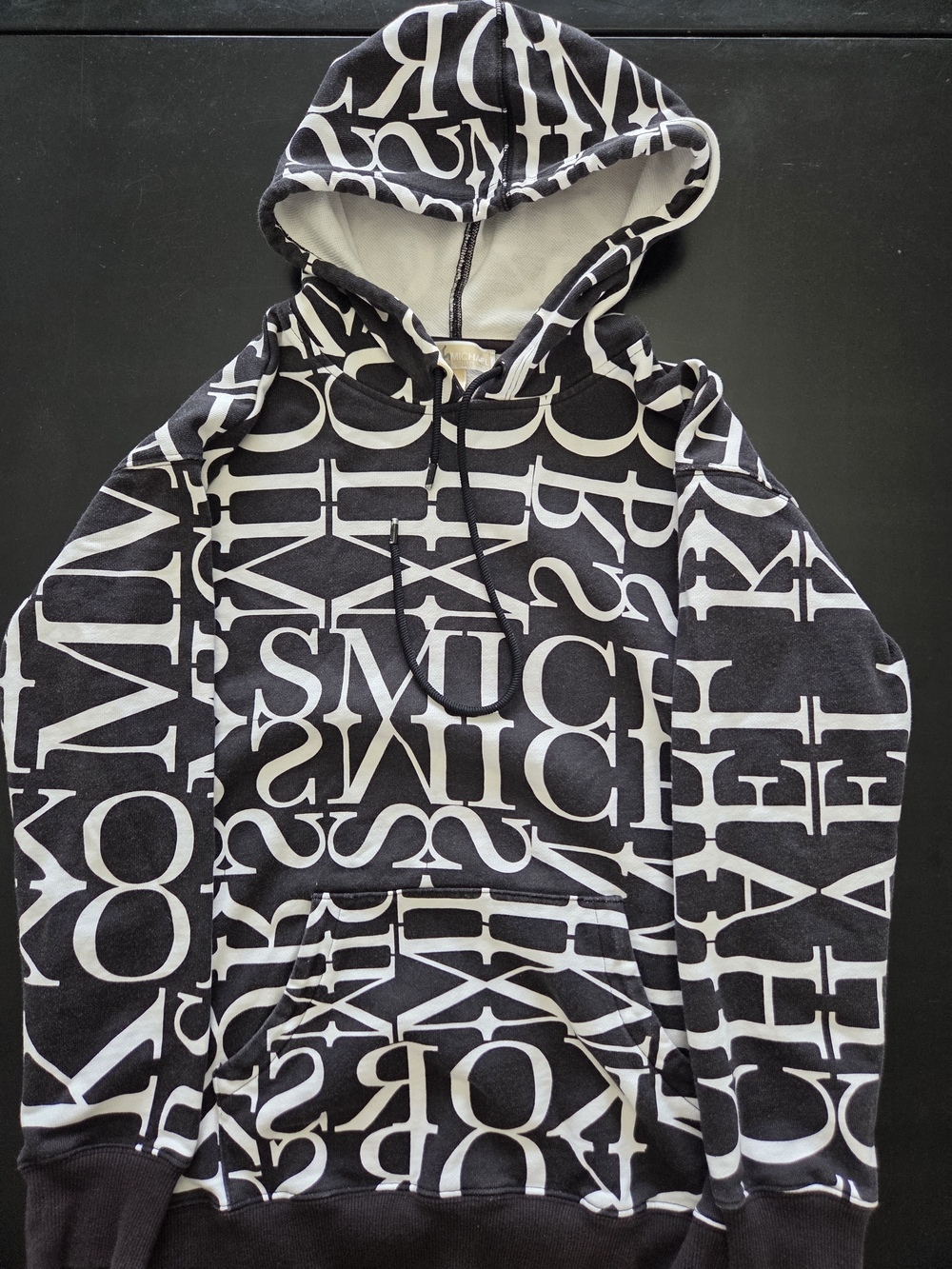 Michael Kors Black and White Logo Print Hoodie